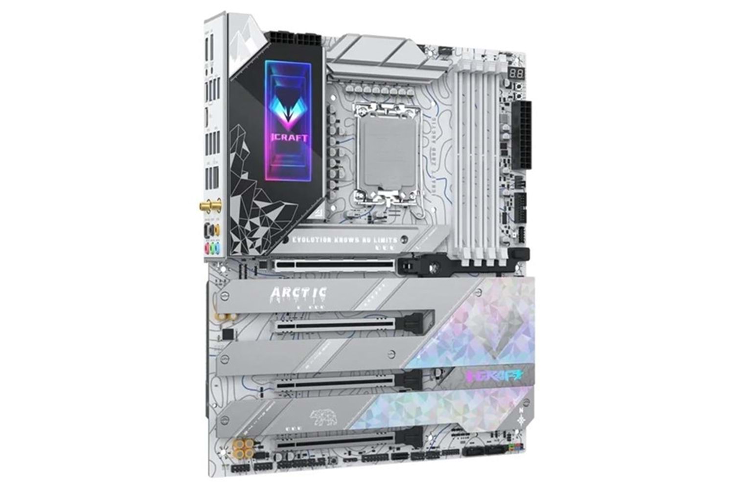 MAXSUN MS-iCraft Z890 ARCTIC WIFI7 DDR5 HDMI-DP TYPEC PCIE 5.0 1851P ATX BEYAZ