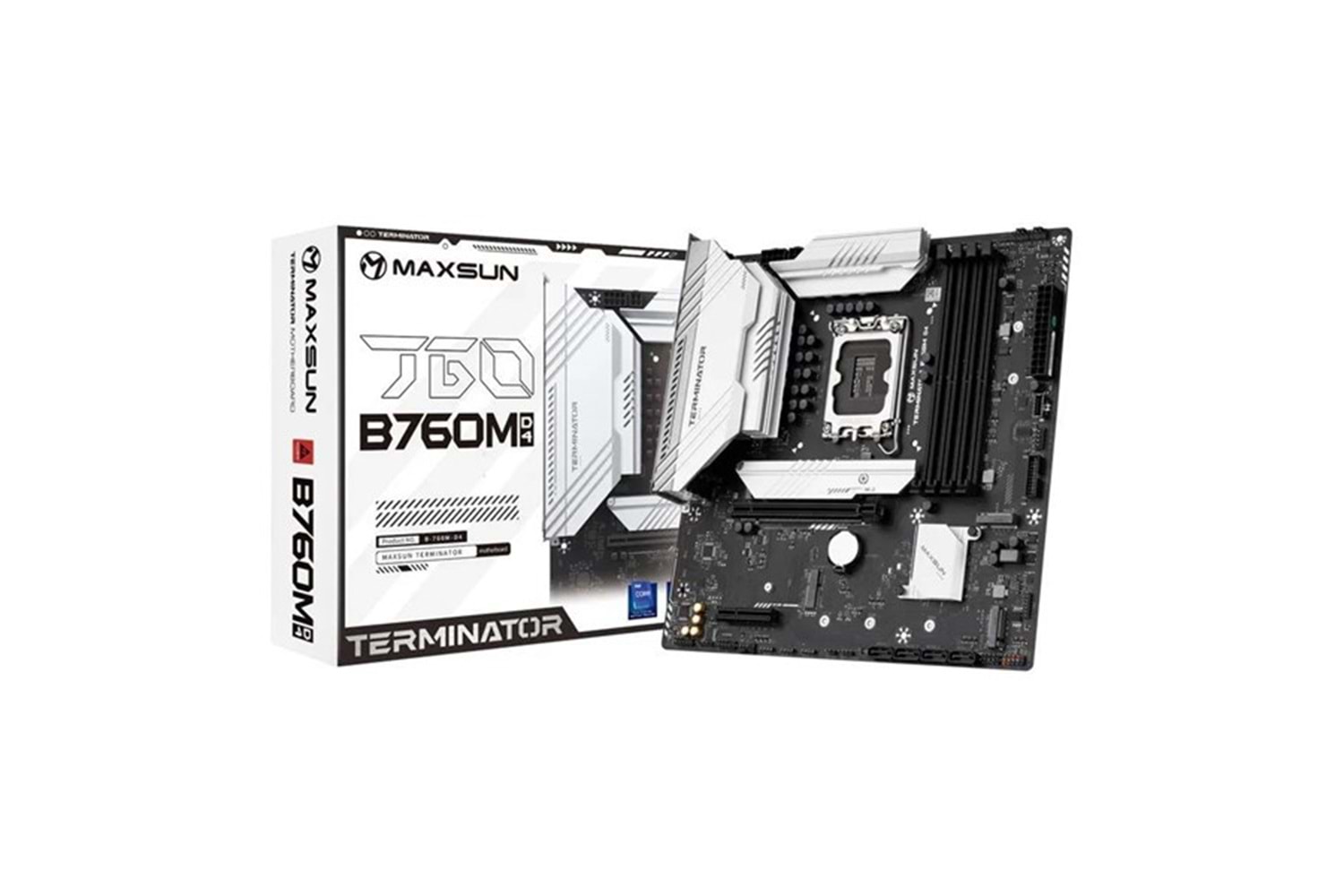 MAXSUN TERMINATOR B760M DDR4 HDMI-DP PCIE 4.0 1700P MATX