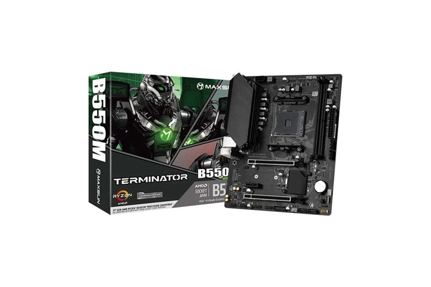 MAXSUN TERMINATOR B550M DDR4 HDMI PCIE 4.0 AM4 MATX