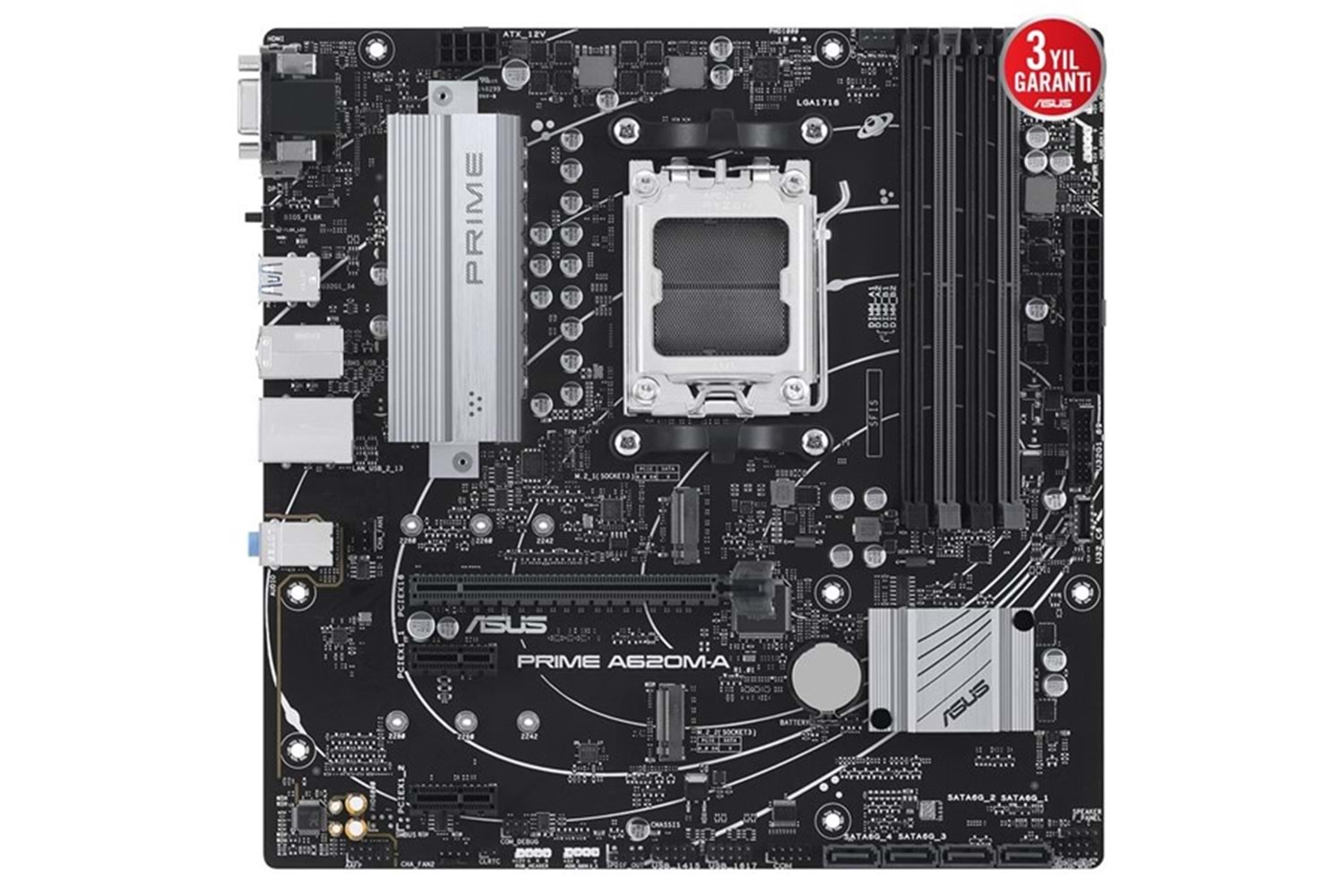ASUS PRIME A620M-A-CSM DDR5 HDMI-DP PCIE 4.0 AM5 MATX KURUMSAL ANAKART