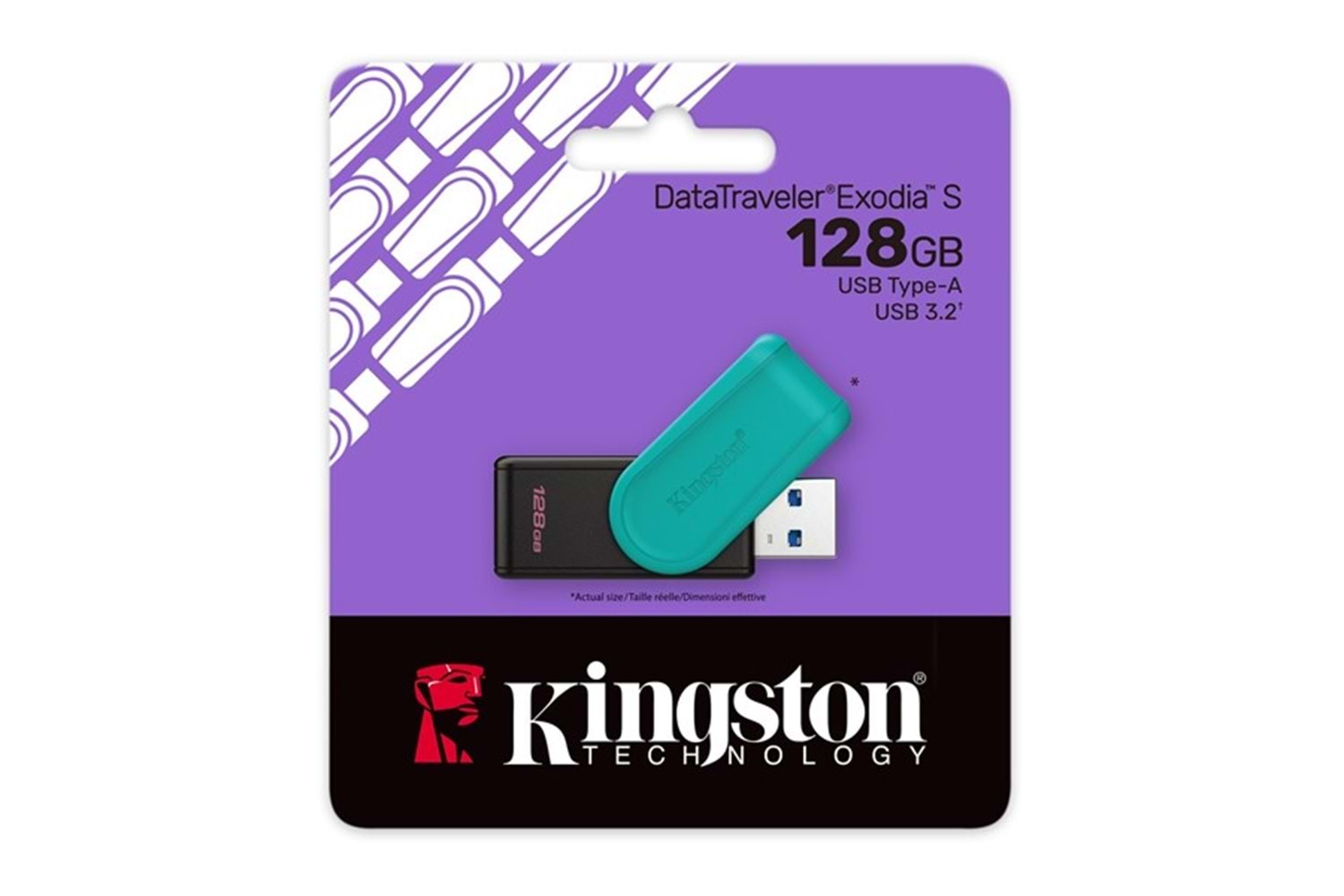KINGSTON 128GB DATATRAVELER EXODIA S DTXS/128GB USB 3.2 BELLEK