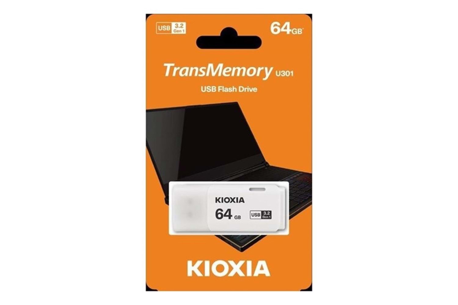 KIOXIA 64GB USB 3.2 U301 LU301W064GG4 Beyaz Taşınabilir Bellek	