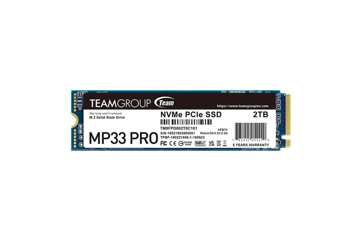 APACER 2TB MP33 PRO TM8FPD002T0C101 2400-2100MB/s M2 NVME GEN3 DİSK