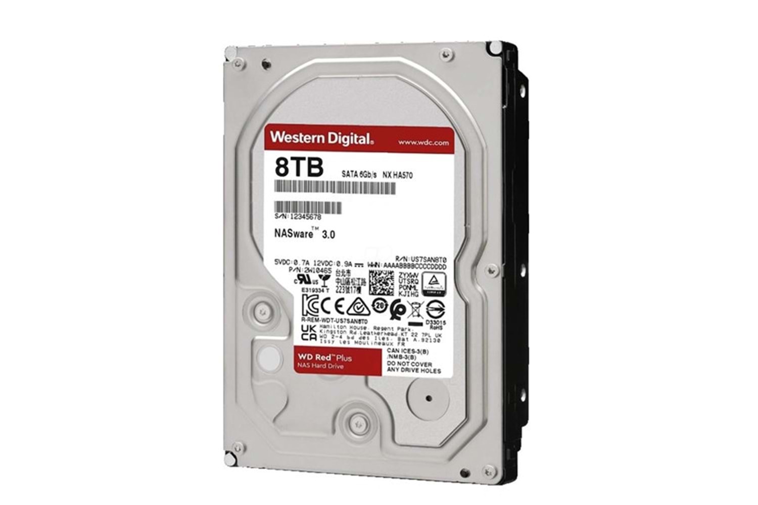 WD 8TB RED PLUS 80EFPX 256MB 5400RPM SATA-3 NAS DİSKİ