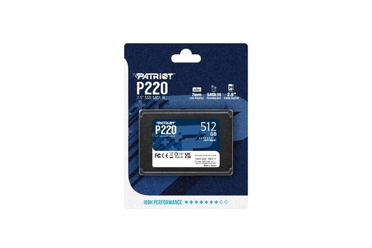 PATRIOT 512GB P220 P220S512G25 550-500MB/s SATA-3 SSD DİSK