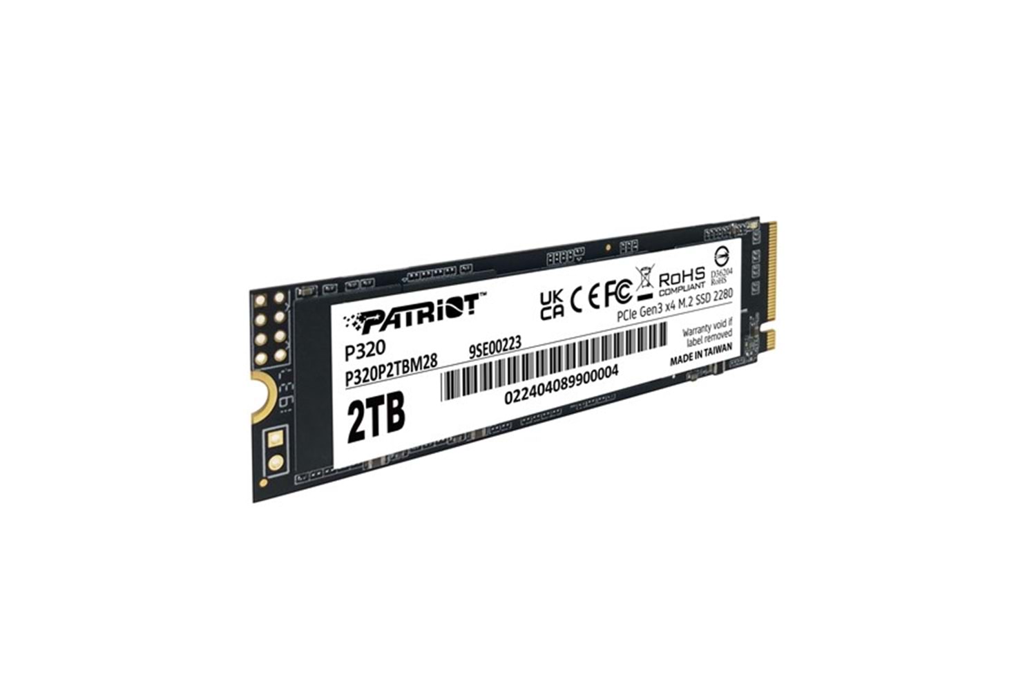PATRIOT 2TB P320 P320P2TBM28 3000-2200MB/s M2 NVME GEN4 DİSK