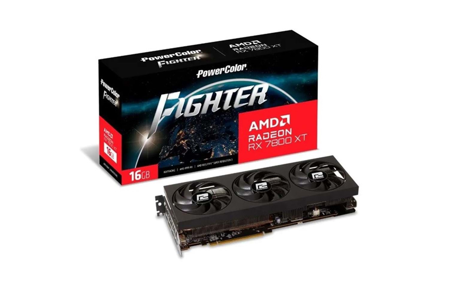 POWERCOLOR 16GB FIGHTER RX7800XT 16G-F/OC GDDR6 HDMI-DP PCIE 4.0