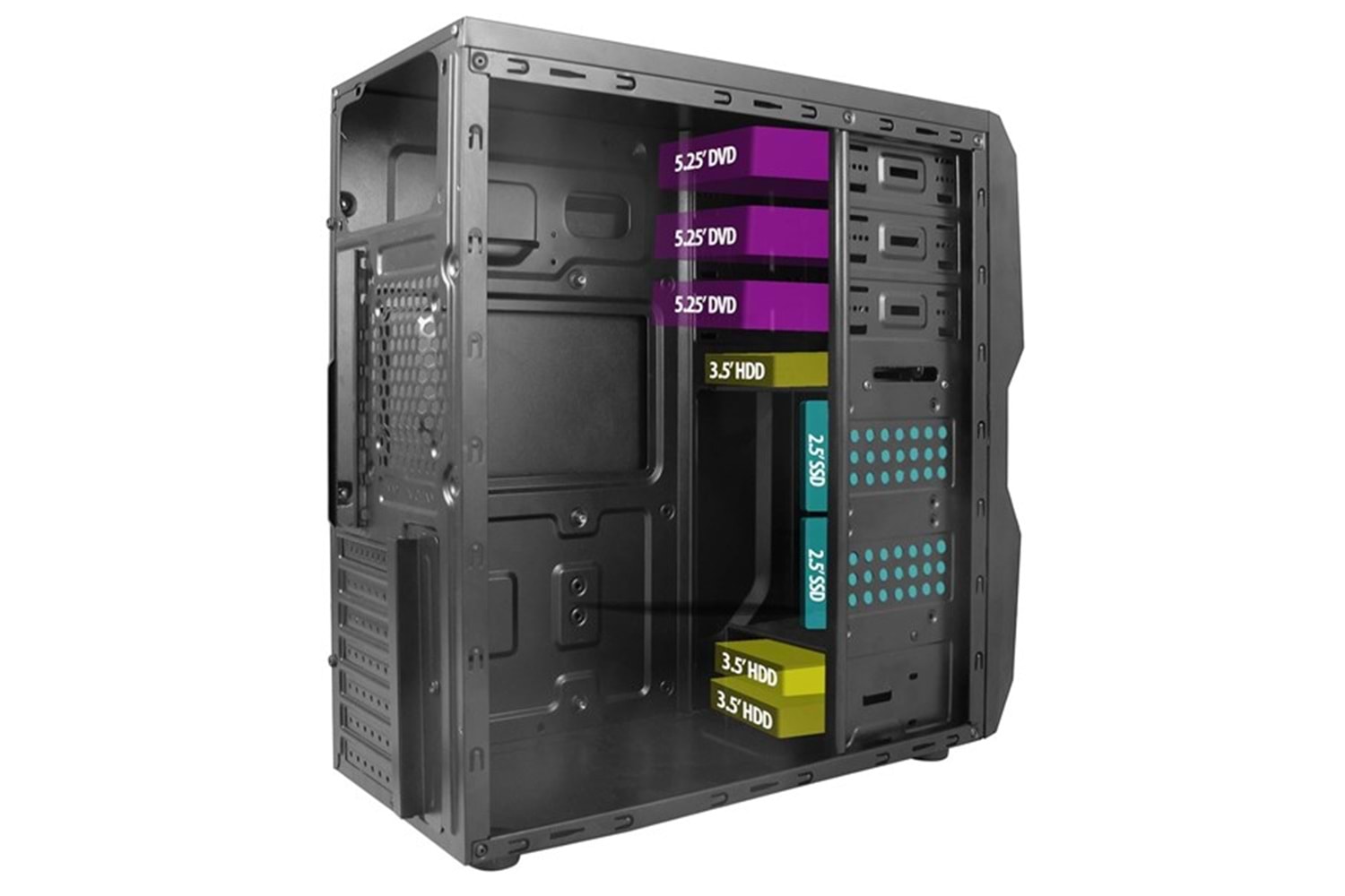 VENTO 350W TA-K61 STANDART MID TOWER PC KASASI