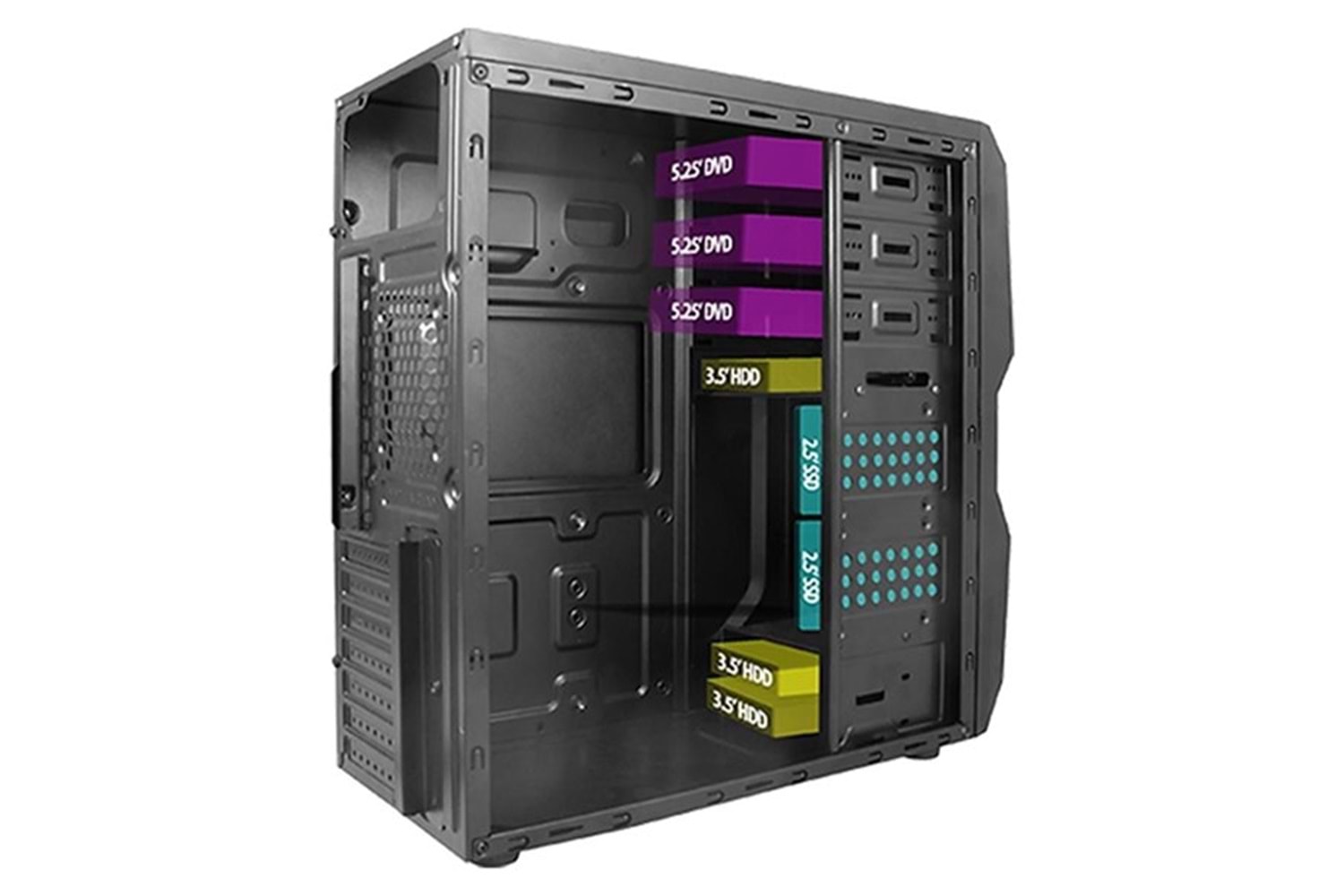 VENTO 500W TA-K61 Standart Mid-Tower PC Kasası