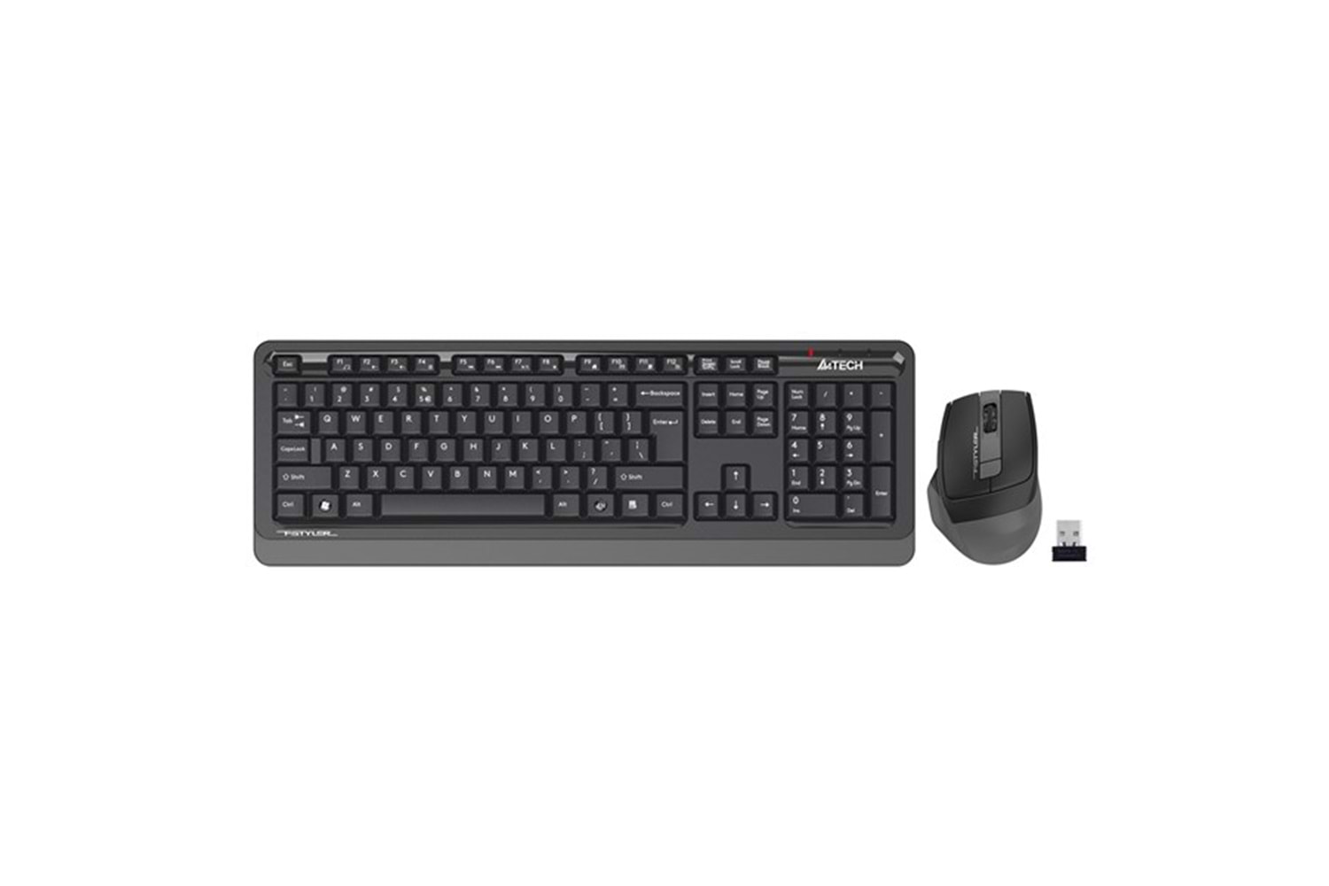 A4 TECH FG1035 Kablosuz Q Trk Optic Mouse Siyah/Gri Multimedya Klavye - Mouse Set