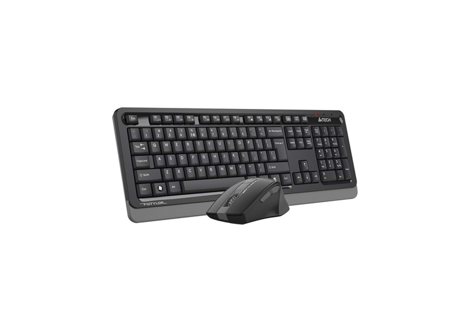 A4 TECH FG1035 Kablosuz Q Trk Optic Mouse Siyah/Gri Multimedya Klavye - Mouse Set