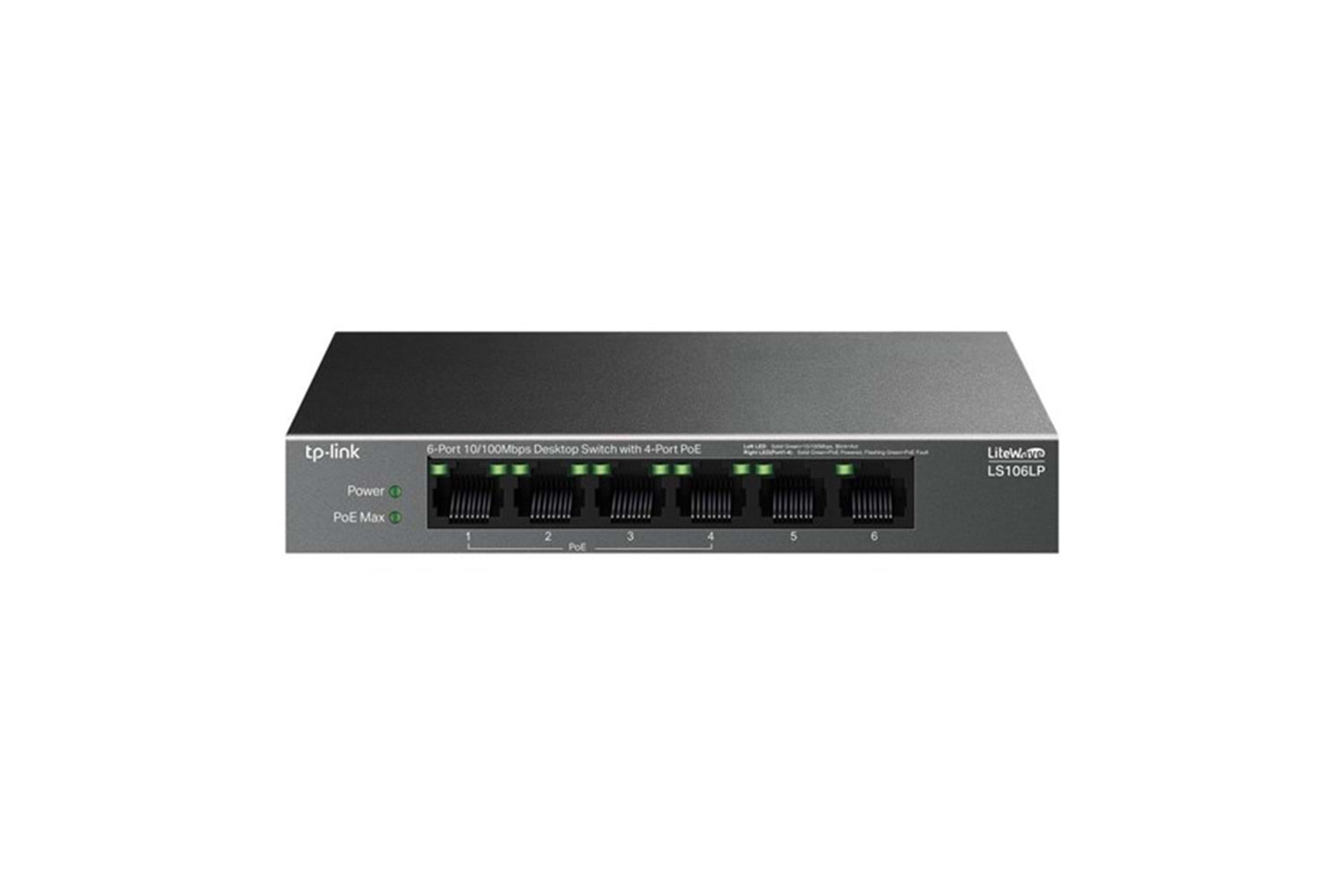 TP-LINK 6port LS106LP GIGABIT 41W 4port POE YÖNETİLEMEZ SWITCH