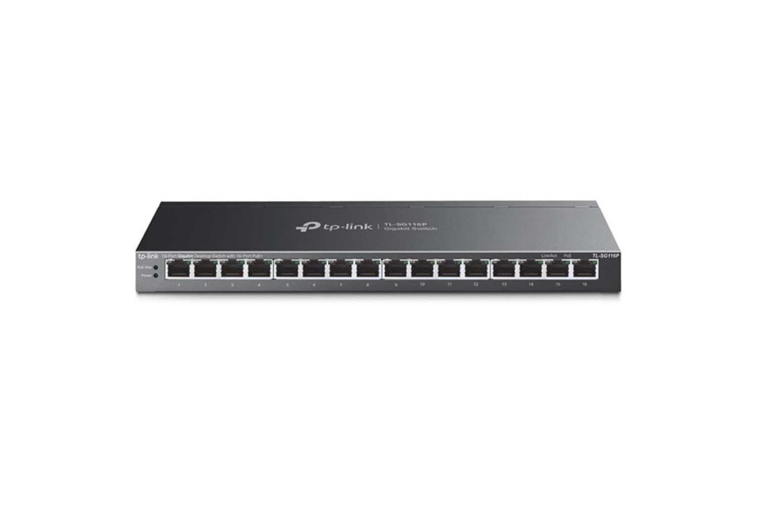 TP-LINK 16port TL-SG116P GIGABIT 120W FULL POE YÖNETİLEMEZ SWITCH