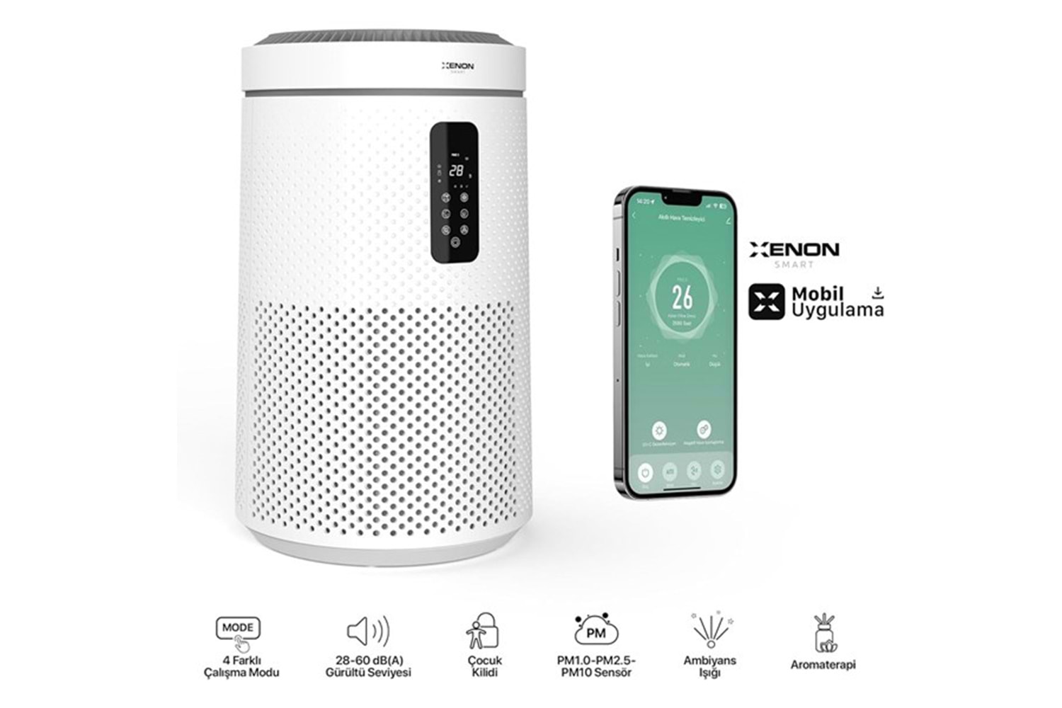 XENON SMART X7421 Akıllı Hava Temizleyici Gece Lambalı