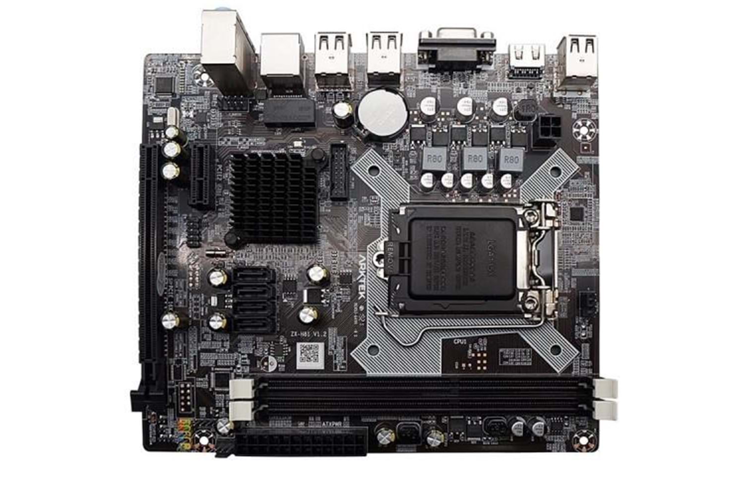 ARKTEK H81 ALPHA FORCE AK-H81M EL DDR3 HDMI PCIE 2.0 1150P mATX