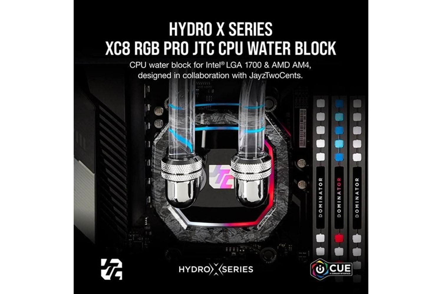CORSAIR CX-9010020-Ww Hydro X Serisi XC8 RGB PRO CPU Su Bloğu JayzTwoCents Sürümü (1700/1200/AM4)