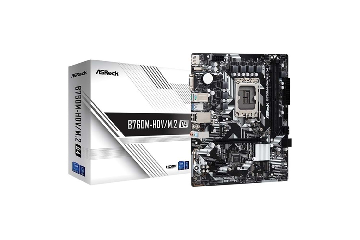 ASROCK B760M-HDV/M.2 D4 DDR4 HDMI-DP PCIE 4.0 1700p mATX