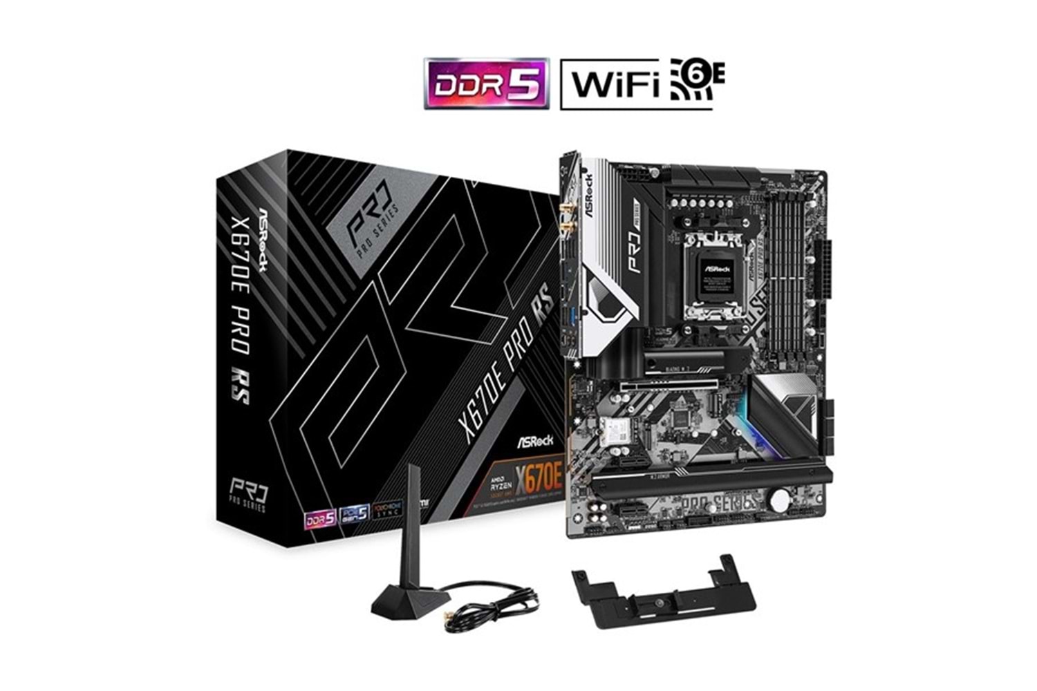 ASROCK X670e PRO RS DDR5 HDMI-DP PCIE 5.0 AM5 ATX