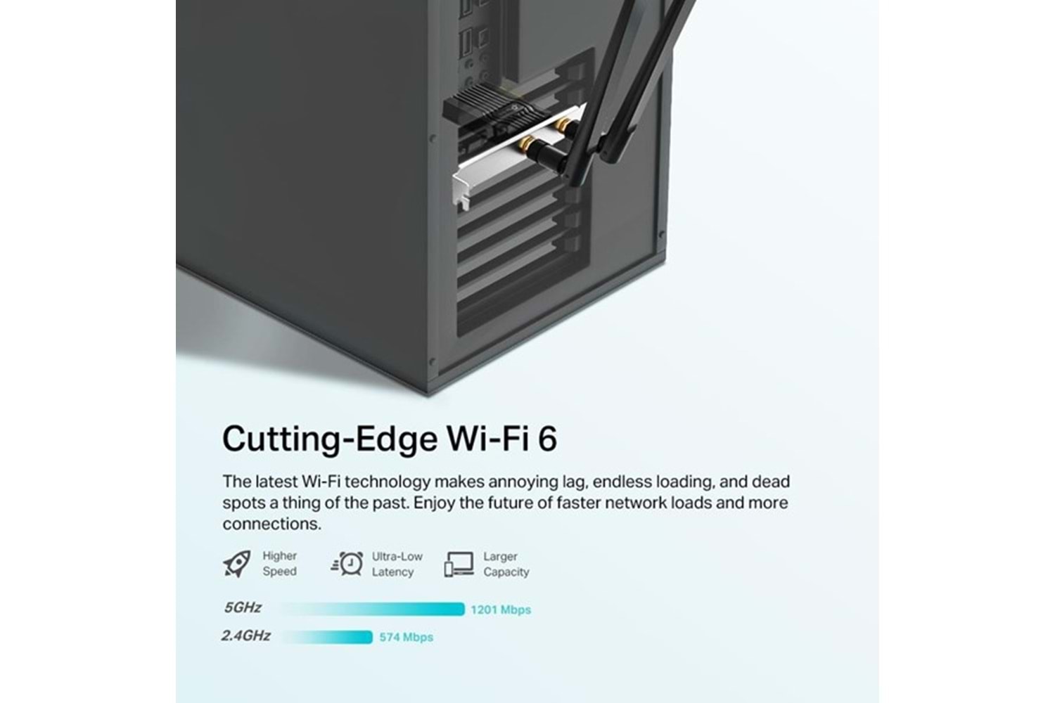 TP-LINK ARCHER TX20E AX1800 Wi-Fi 6 Bluetooth 5.2 PCIe Kablosuz Ağ Adaptörü