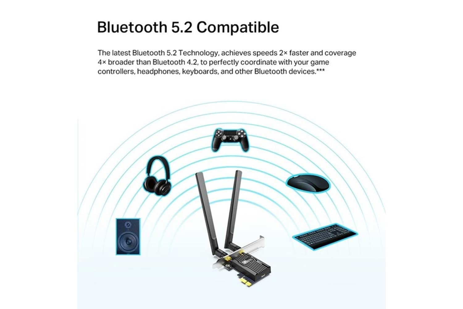 TP-LINK ARCHER TX20E AX1800 Wi-Fi 6 Bluetooth 5.2 PCIe Kablosuz Ağ Adaptörü