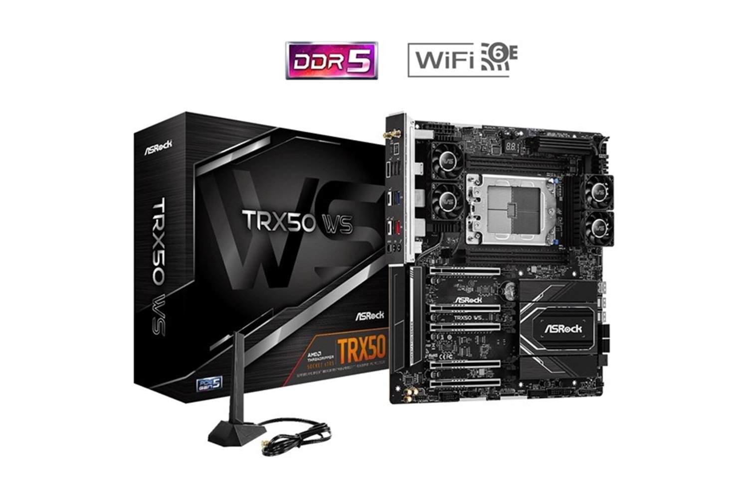 ASROCK TRX50 WIFI-6E WS ECC DDR5 10-GbE LAN PCIE 5.0 sTR50 ATX