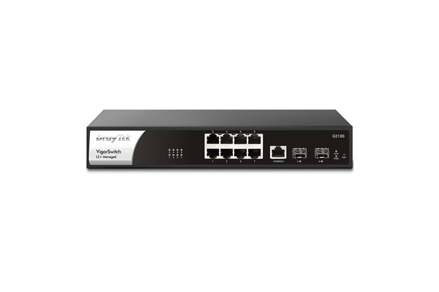 DRAYTEK 8port VigorSwitch G2100 GIGABIT 2-SFP Yönetilebilir Switch