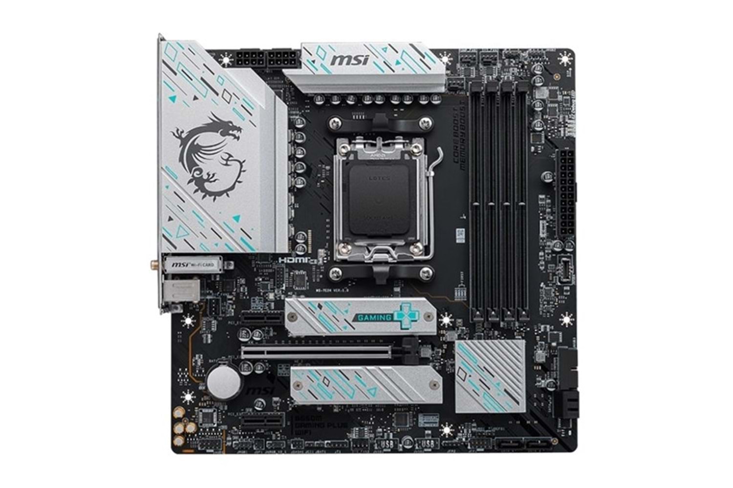 MSI B650M GAMING PLUS WIFI-6E DDR5 HDMI DP PCIe 16X v4.0 AM5 mATX