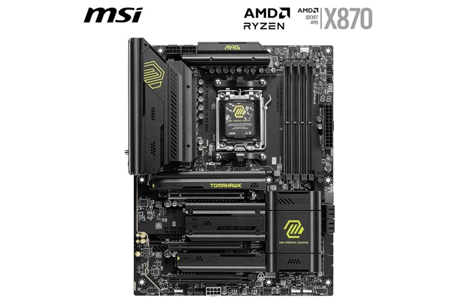 MSI MAG X870 TOMAHAWK WIFI-7 DDR5 HDMI-DP PCIE 5.0 AM5 ATX