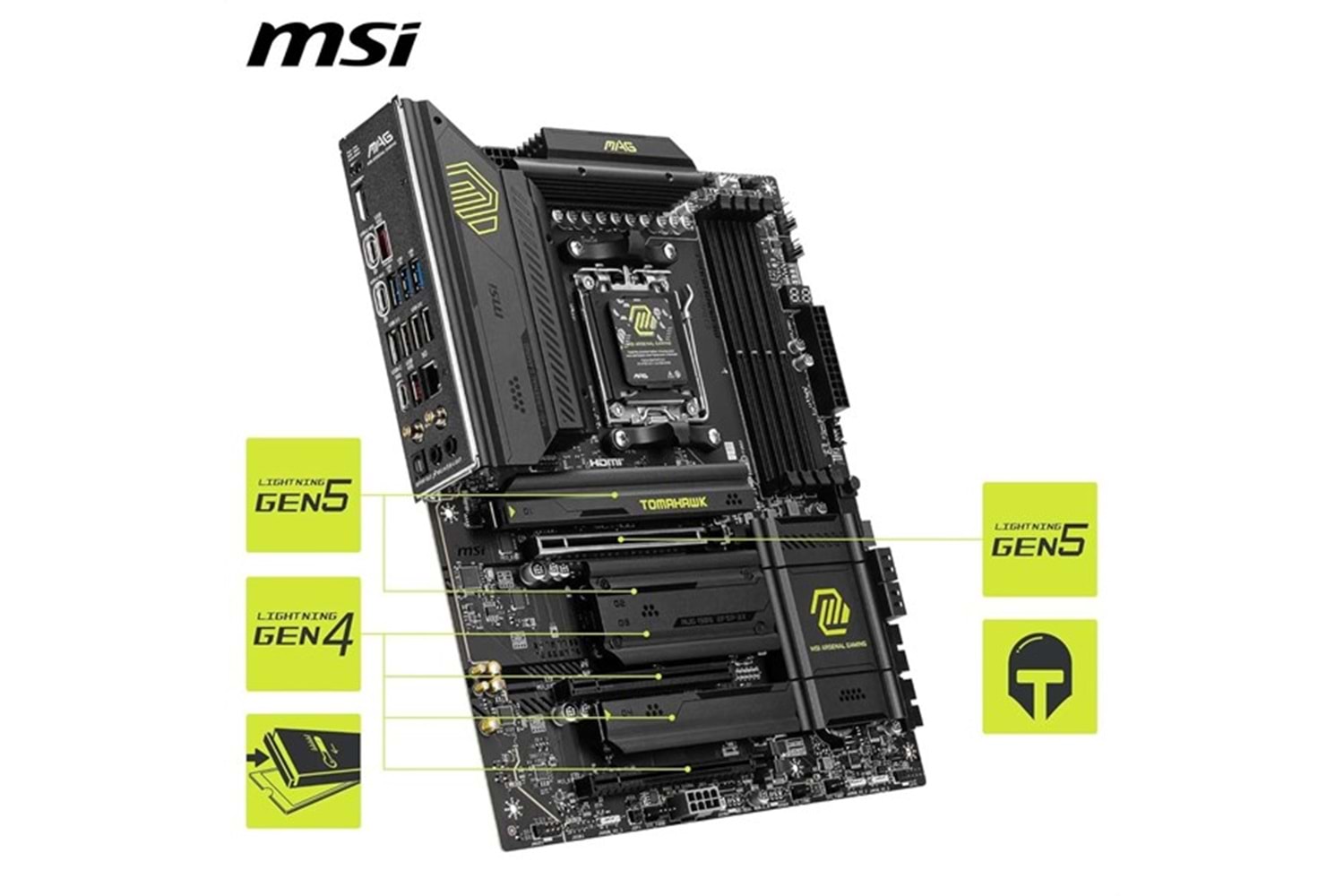 MSI MAG X870 TOMAHAWK WIFI-7 DDR5 HDMI-DP PCIE 5.0 AM5 ATX