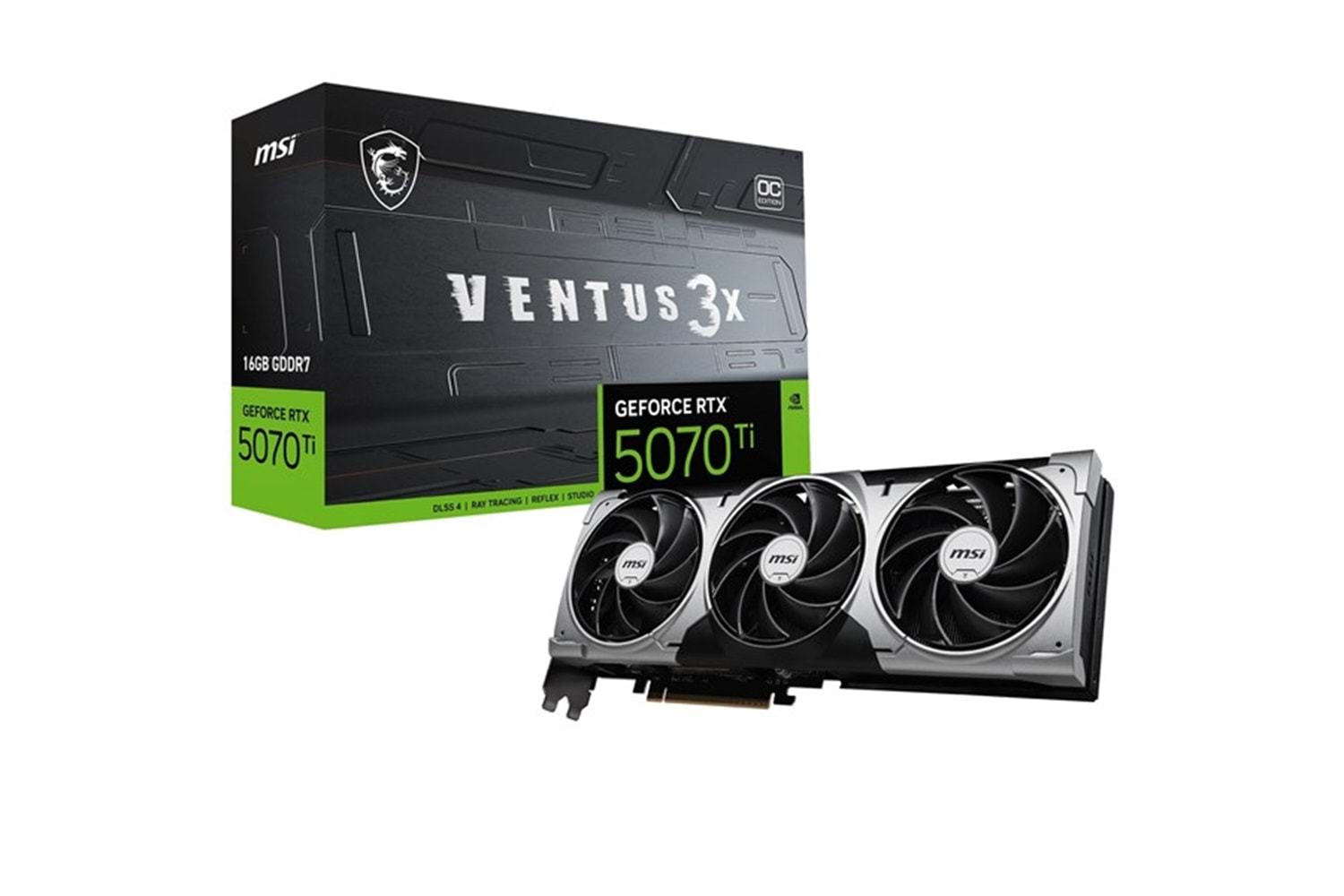 MSI RTX5070TI 16GB VENTUS 3X OC GDDR7 256bit HDMI DP PCIe 5.0
