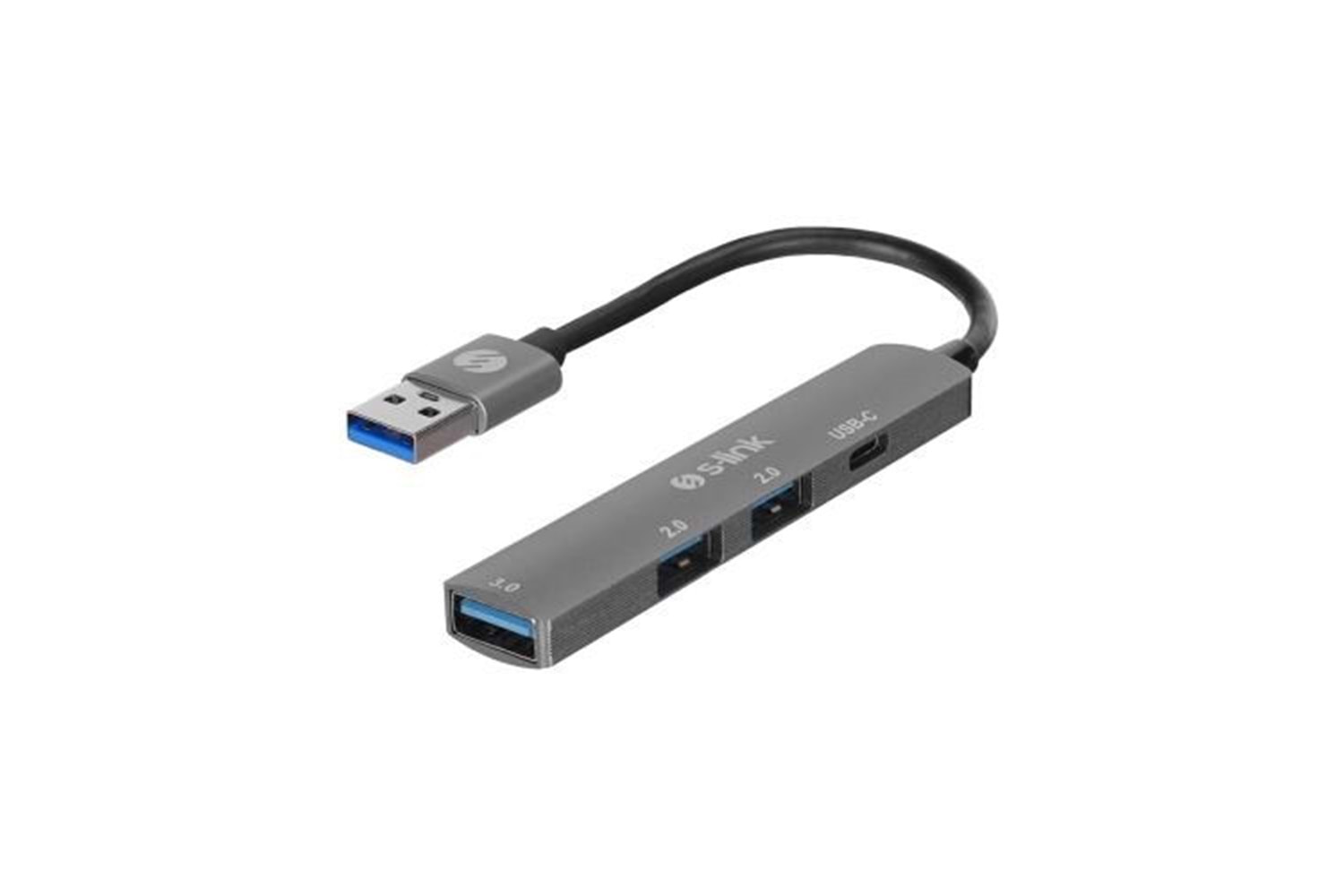 S-LINK SW-U322 2-USB2.0,1-USB3.0, 1-TYPE-C METAL USB HUB ÇOKLAYICI 