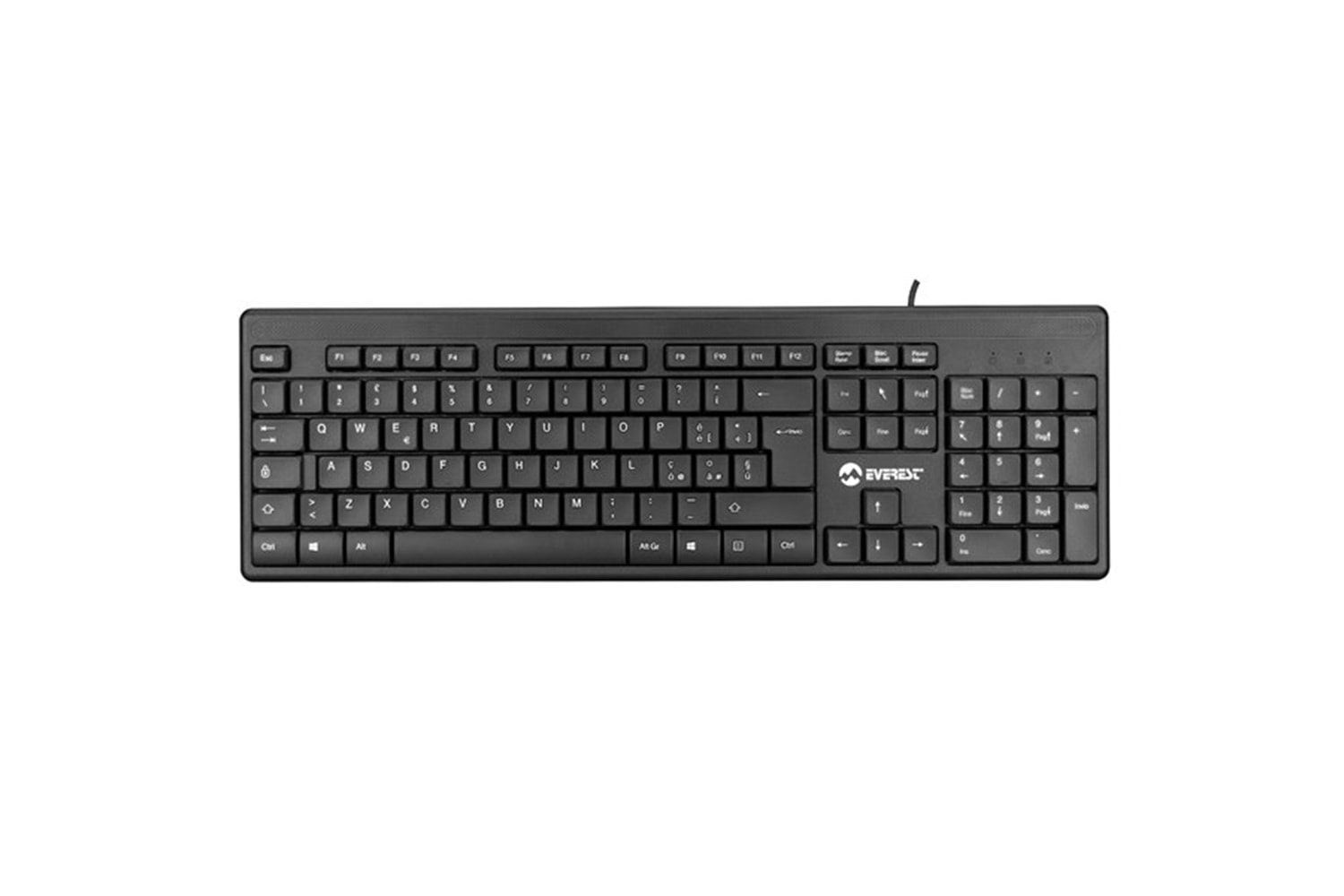 EVEREST KB-1002 Siyah USB Italian Layout Standart Klavye