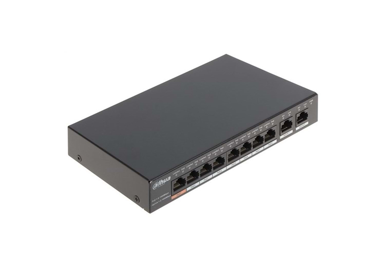 DAHUA 8port PFS3010-8GT-96 Gigabit 2-Uplink 90w Full PoE Yönetilemez Switch