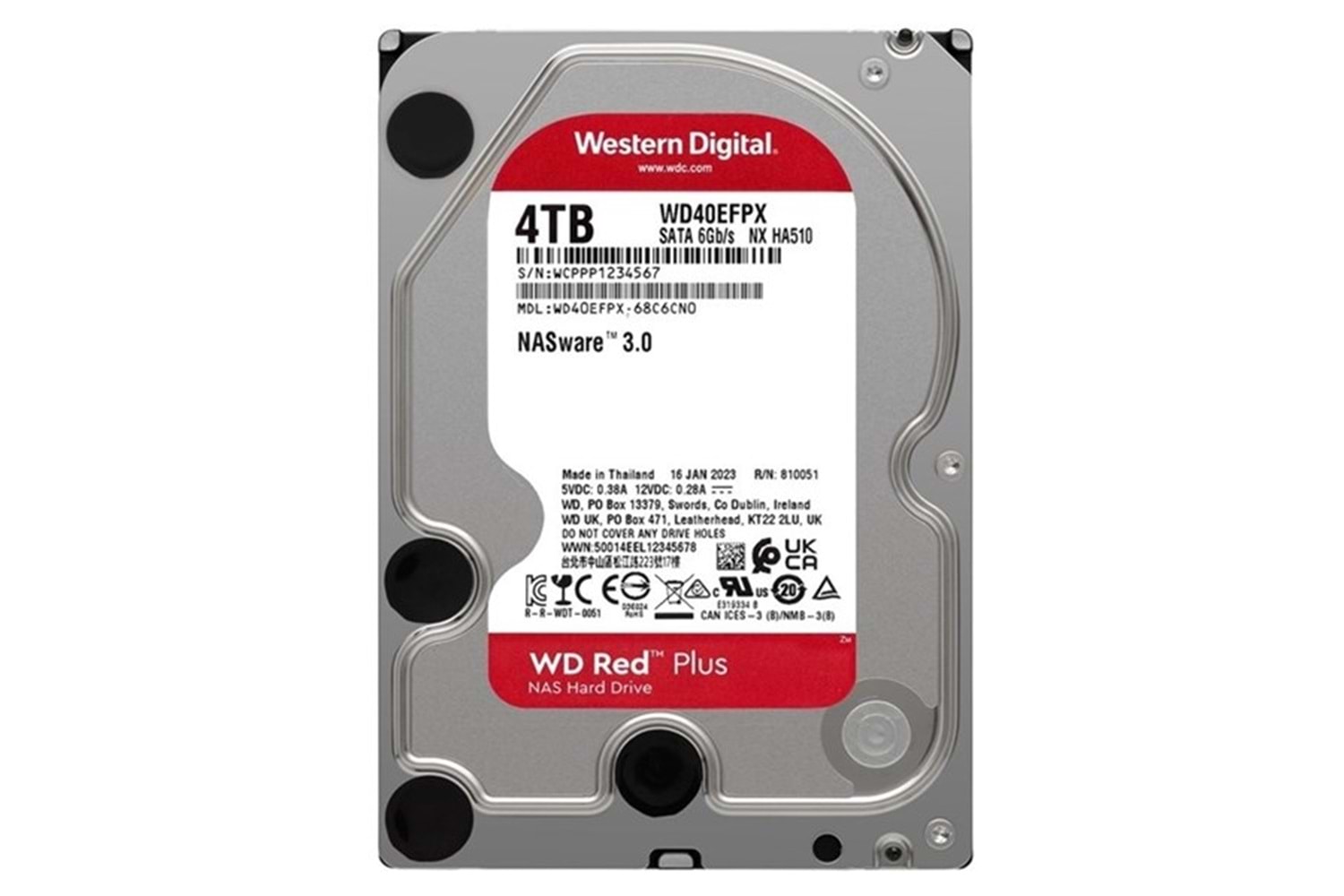WD 4TB RED WD40EFPX 256MB 5400RPM SATA-3 GÜVENLİK DİSKİ