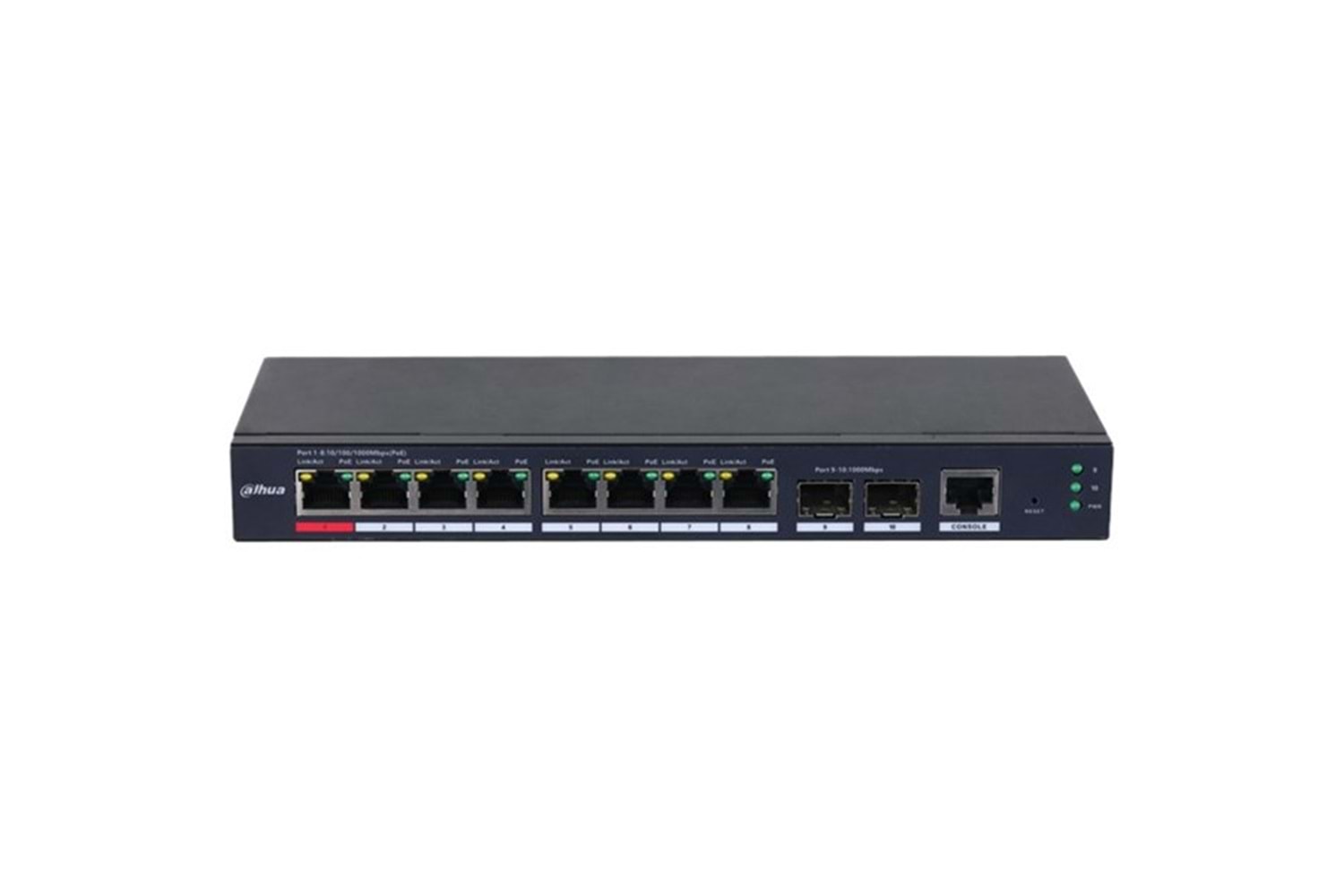 DAHUA 8port S4210-8GT-110 GIGABIT 2-SFP 90w FULL POE YÖNETİLEBİLİR SWITCH