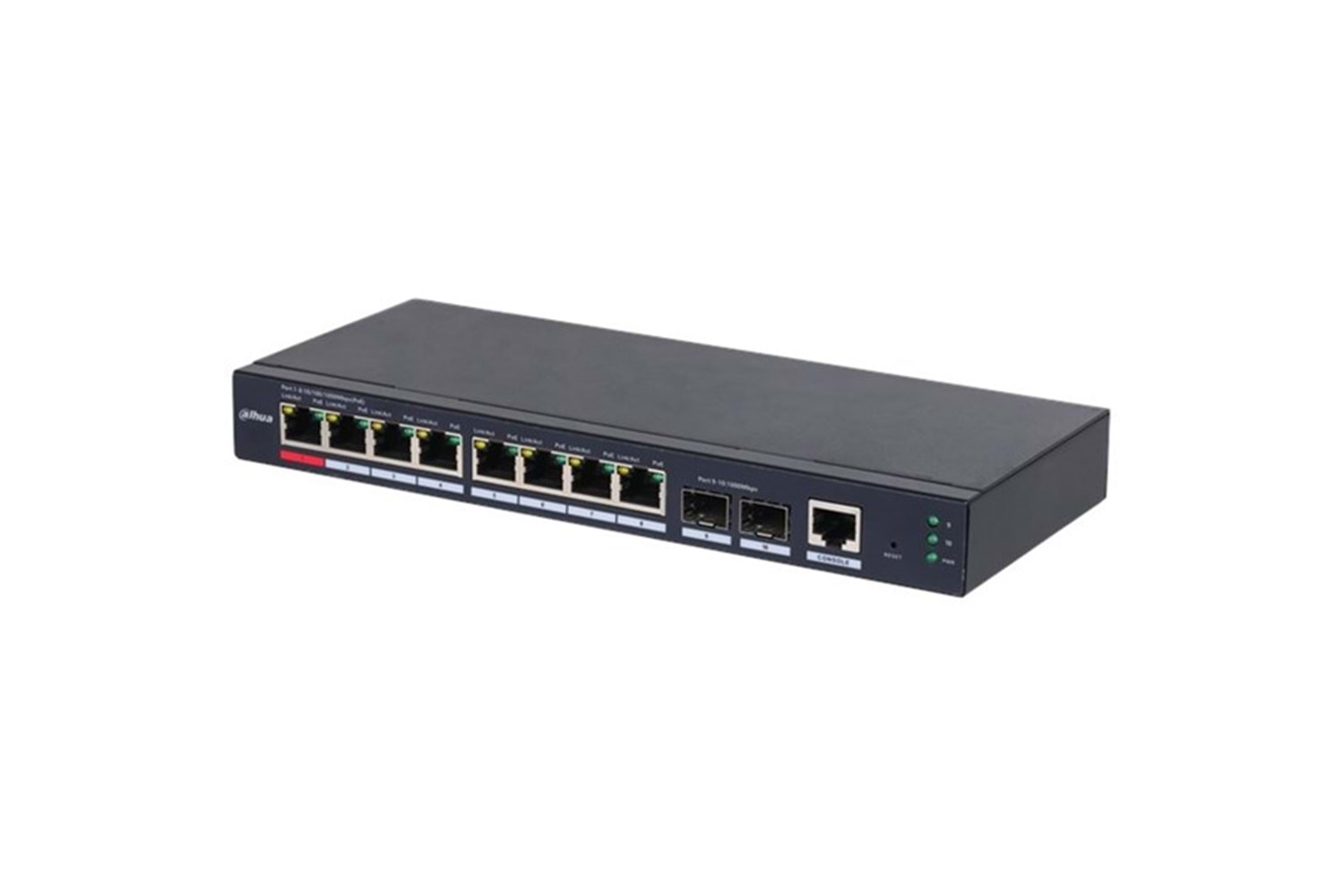 DAHUA 8port S4210-8GT-110 GIGABIT 2-SFP 90w FULL POE YÖNETİLEBİLİR SWITCH