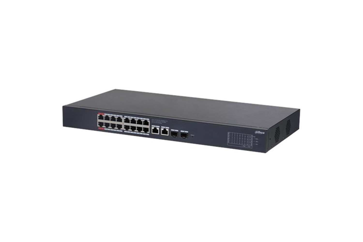 DAHUA 16port CS4220-16GT-240 GIGABIT 2-SFP 240W CLOUD POE SWITCH