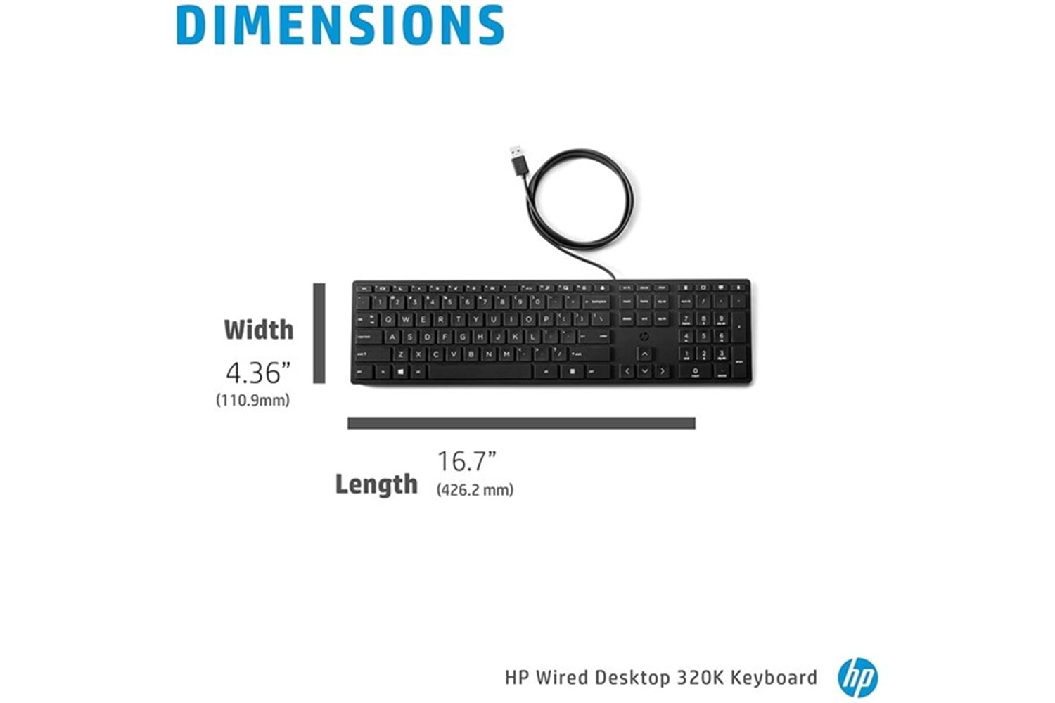HP 320K 9SR37AA Kablolu Türkçe USB Klavye Siyah 