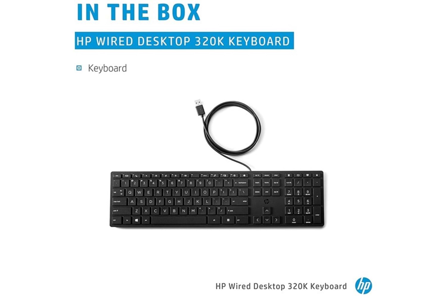 HP 320K 9SR37AA Kablolu Türkçe USB Klavye Siyah 