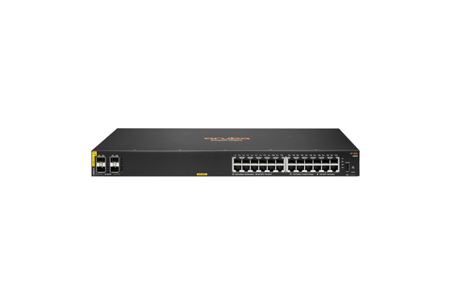 ARUBA 24port CX-6000 R8N87A GIGABIT 4-SFP 370W YÖNETİLEBİLİR POE SWITCH