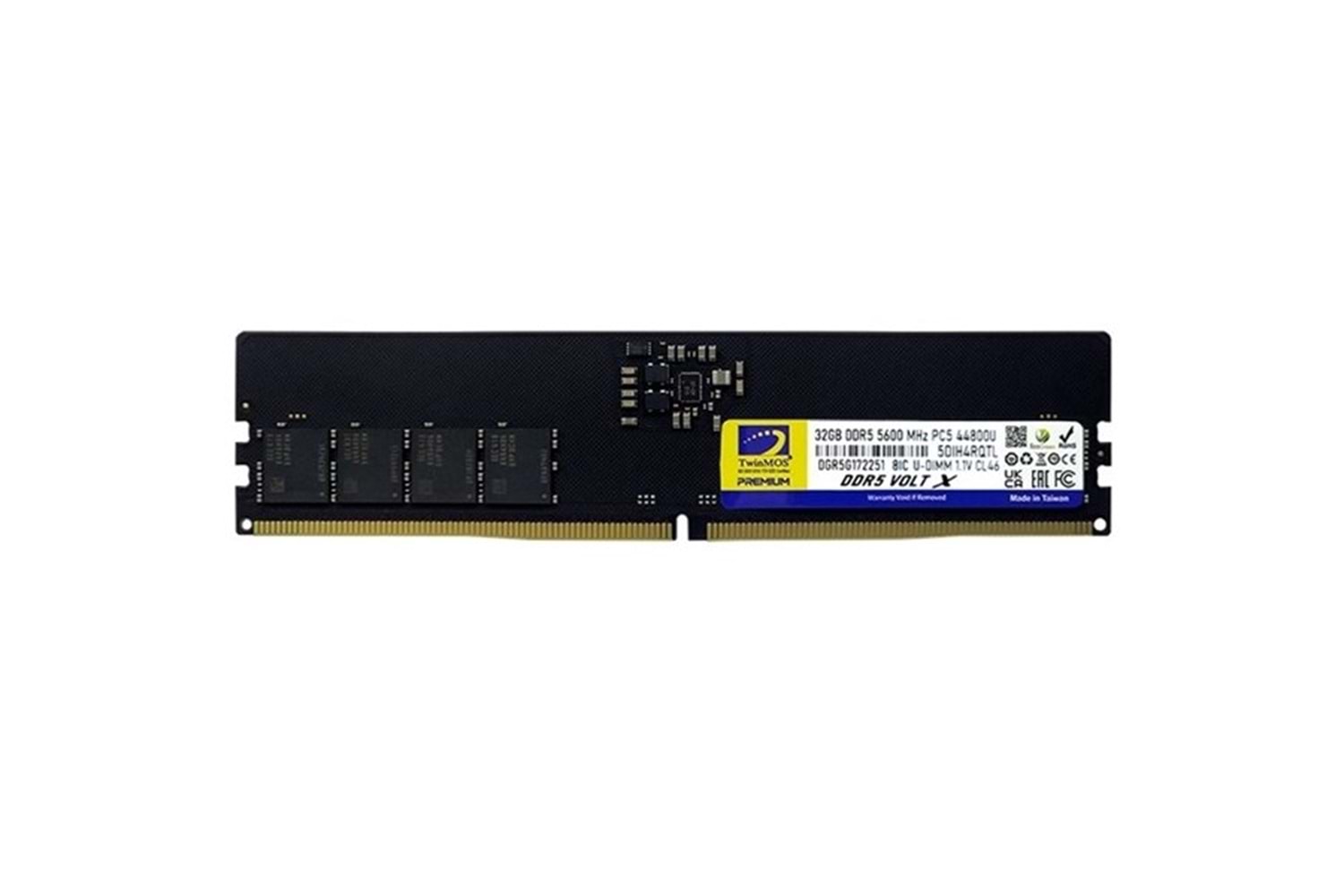 TWINMOS 32GB DDR5 5600MHZ PC RAM VALUE TMD532GB5600U46WO