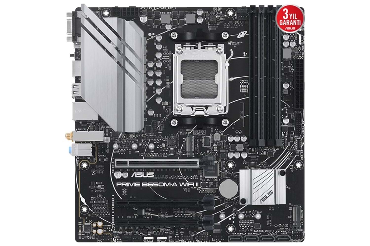 ASUS PRIME B650M-A WIFI II DDR5 HDMI DP PCIe 16X v4.0 AM5 mATX	