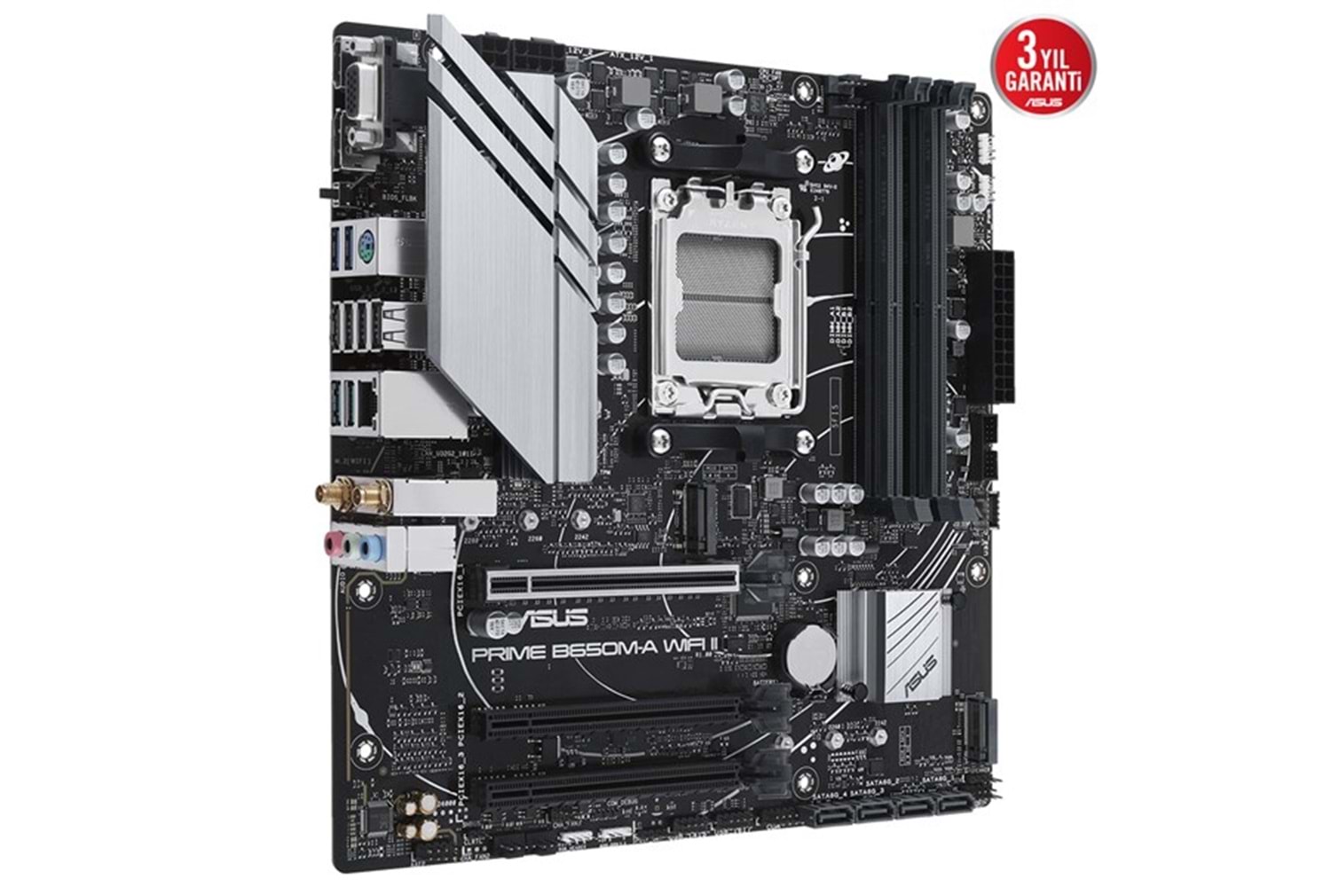 ASUS PRIME B650M-A WIFI II DDR5 HDMI DP PCIe 16X v4.0 AM5 mATX	