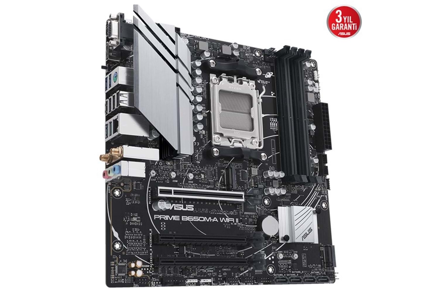 ASUS PRIME B650M-A WIFI II DDR5 HDMI DP PCIe 16X v4.0 AM5 mATX	