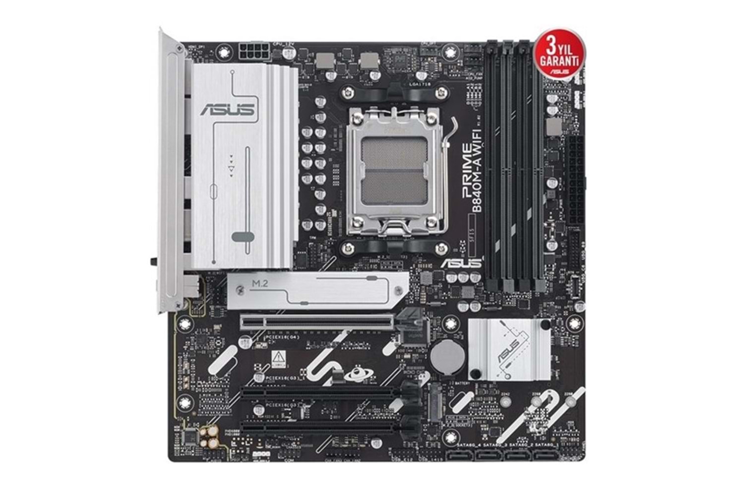 ASUS PRIME B840M-A WIFI6E DDR5 HDMI-DP USBC PCIE 4.0 AM5 mATX