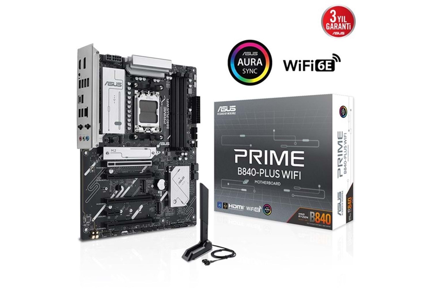 ASUS PRIME B840-PLUS WIFI-6E DDR5 HDMI-DP PCIE 4.0 AM5 ATX