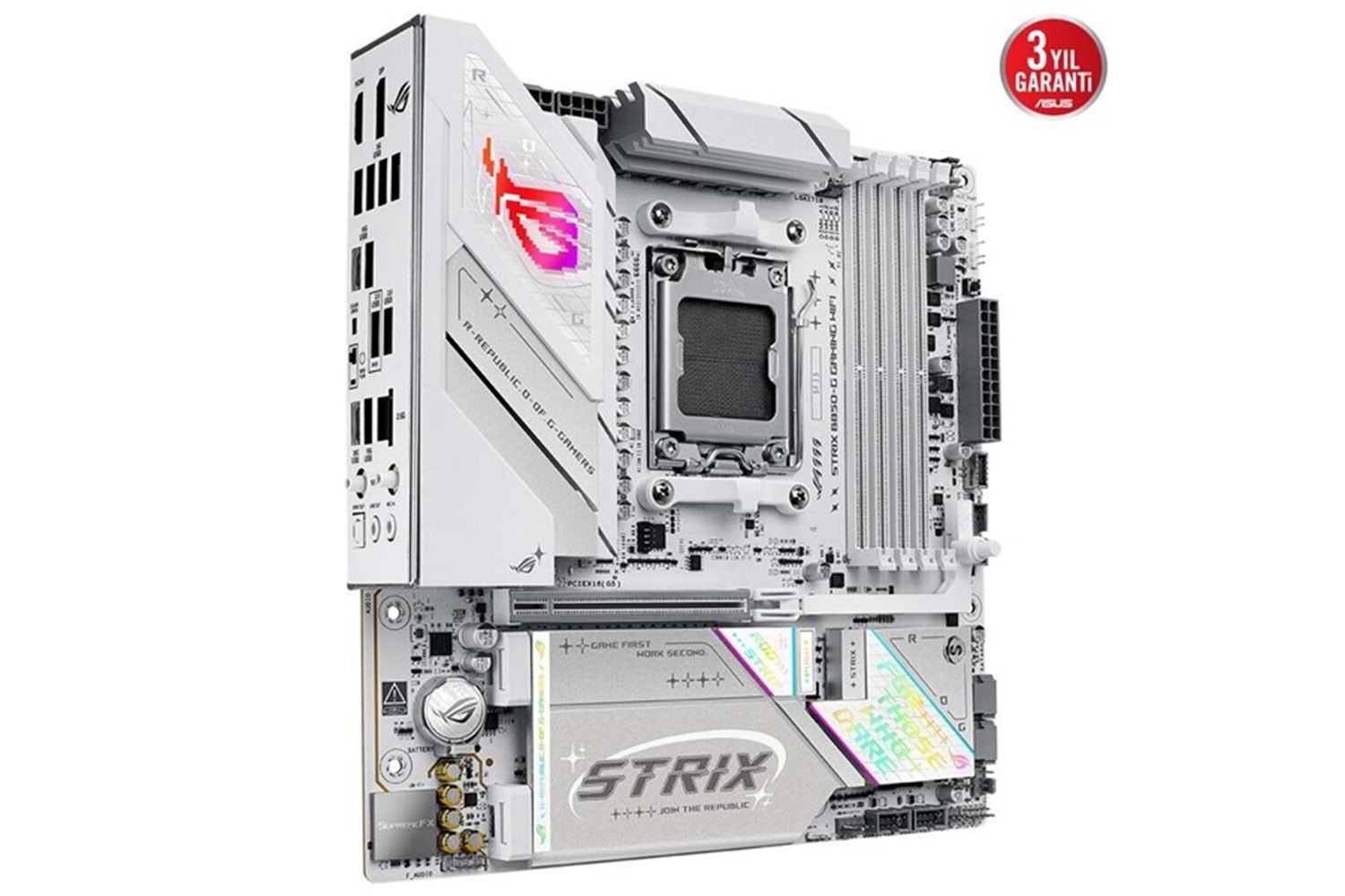 ASUS ROG STRIX B850-G GAMING WIFI7 DDR5 HDMI-DP TYPEC PCIE 5.0 AM5 MATX BEYAZ