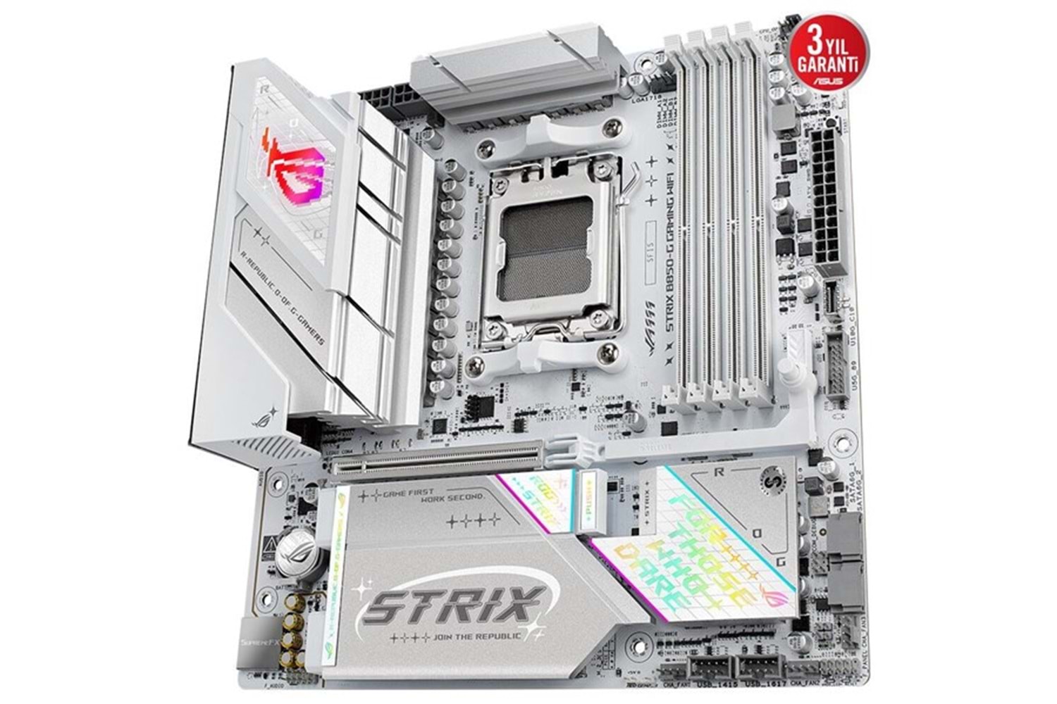 ASUS ROG STRIX B850-G GAMING WIFI7 DDR5 HDMI-DP TYPEC PCIE 5.0 AM5 MATX BEYAZ