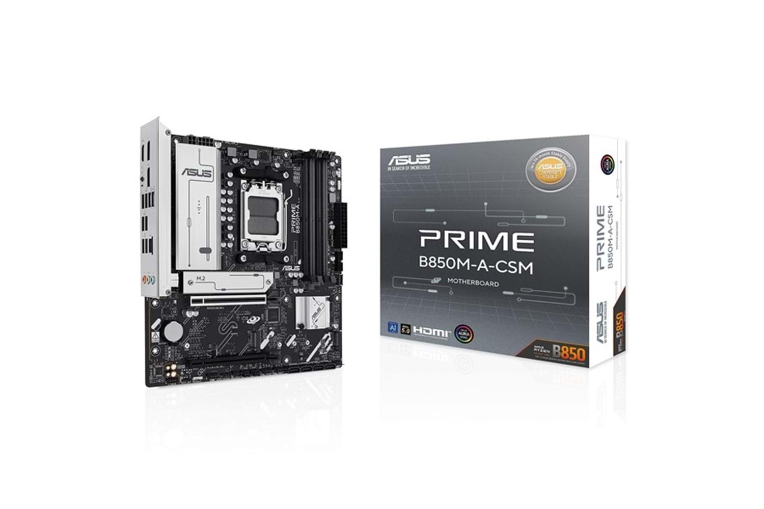 ASUS PRIME B850M-A-CSM DDR5 HDMI-DP PCIE 5.0 AM5 MATX KURUMSAL ANAKART