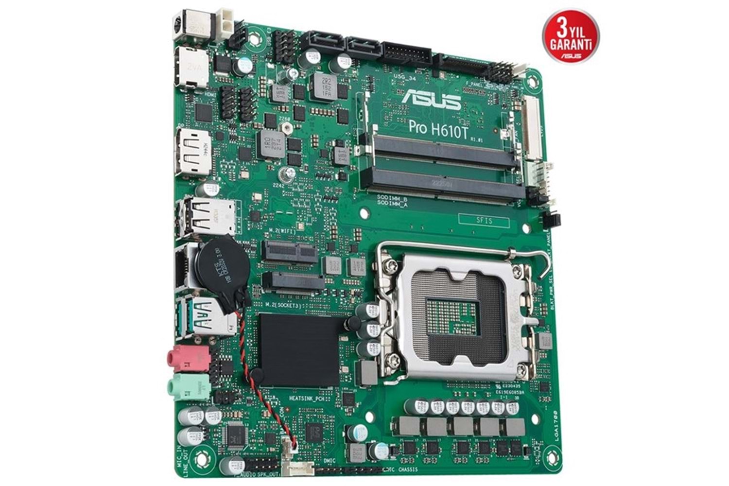 ASUS PRO H610T-CSM DDR5 HDMI-DP PCIE 4.0 1700p mATX KURUMSAL ANAKART